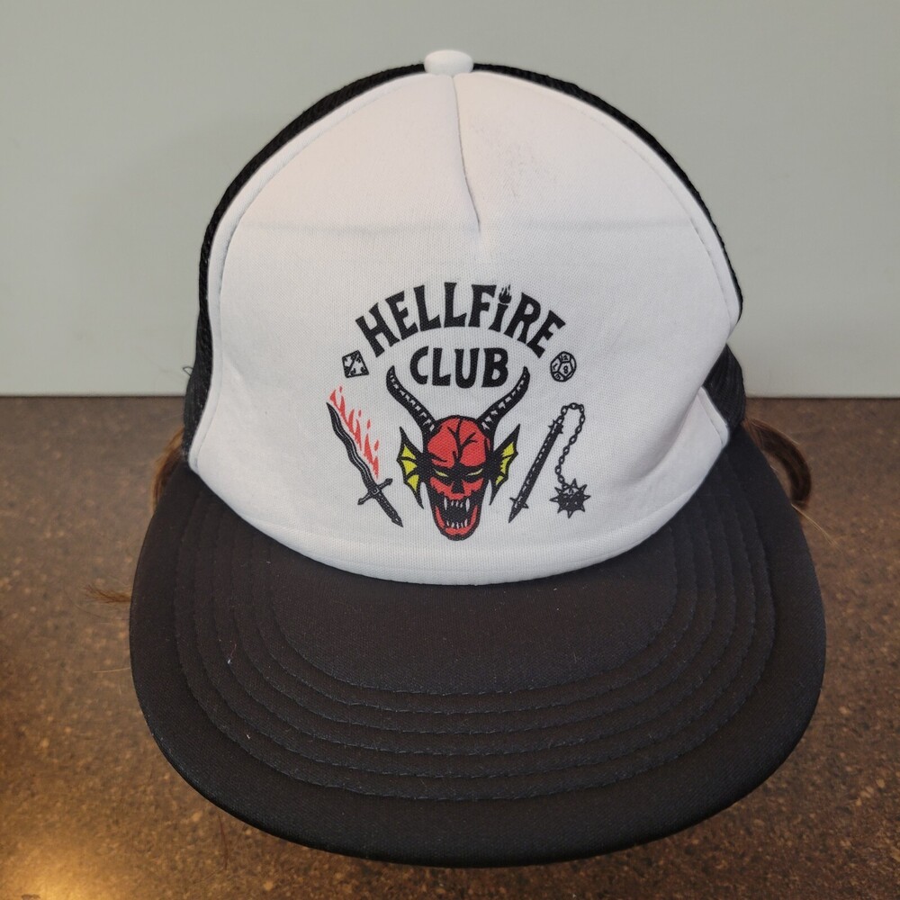 Stranger Things 4 Hellfire Club Costume Trucker Hat Mens Adjustable Cosplay Cap